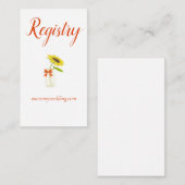 メイスンかわいらしジャーの結婚名簿にヒマワリ エンクロージャーカード (正面/裏面)