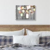 メイスンの瓶と花 キャンバスプリント (インサイチュ (寝室))