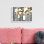 メイスンの瓶と花 キャンバスプリント (インサイチュ (リビング))