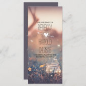 メイスンの瓶と蛍の素朴な結婚式プログラム プログラム (正面/裏面)