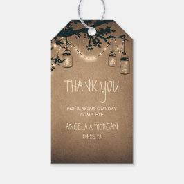 メイスンの瓶と蛍素朴結婚の音 ギフトタグ