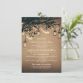 メイスンの瓶と蛍結婚の情報カード エンクロージャーカード (スタンド正面)