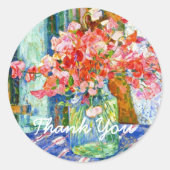 メイスンの瓶に入った甘いエンドウ ラウンドシール (正面)