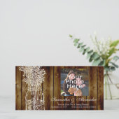 メイスンの瓶のスタンプ/ダークウッド日付を保存 セーブザデート (スタンド正面)