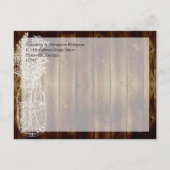 メイスンの瓶のスタンプ/ダークウッド日付を保存 案内ポストカード (裏面)