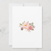 メイスンの瓶の赤ちゃんシャワーピンクのフローラカントリーシック 招待状 (裏面)