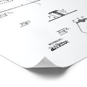メイスンのTrowel 1893特許芸術ホワイト紙 ポスター (角)