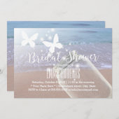 メイスンエレガントジャー&バタフライビーチブライダルシャワー 招待状 (正面/裏面)