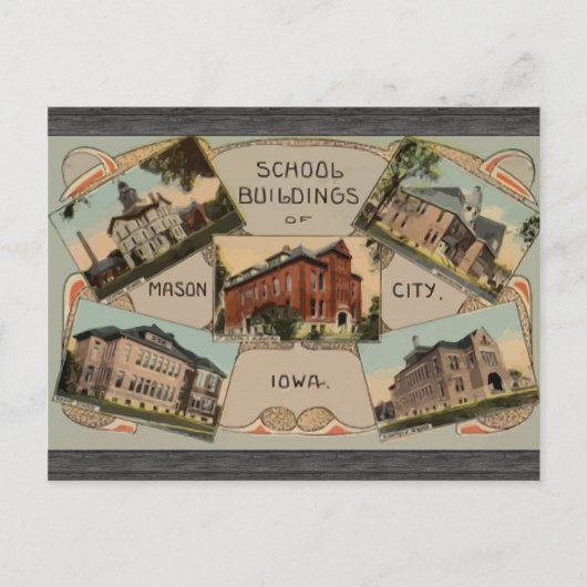 メイスンシティ建物アイオワヴィンテージ ポストカード (正面)