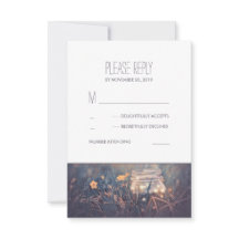 メイスンジャイルライツウェディング素朴RSVPカード