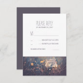 メイスンジャイルライツウェディング素朴RSVPカード 出欠カード (正面/裏面)