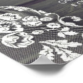 メイスンジャイルライツレースウッド結婚のウェルカムサイン ポスター (角)