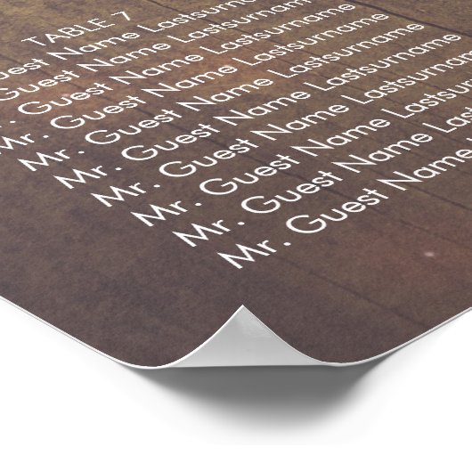 メイスンジャイルライツレース結婚ウッドのシーティングチャート ポスター (角)