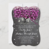 メイスンジャルサングラワインチョークボードハートリーフツリー 招待状 (正面)