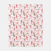 メイスンジャルバレンタインミルクシェイク フリースブランケット (正面)