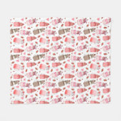 メイスンジャルバレンタインミルクシェイク フリースブランケット (正面(横))