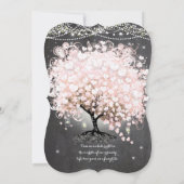 メイスンジャルピンクシャルボードハートリーフツリー 招待状 (裏面)