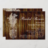 メイスンジャンプスタンプ/ダークウッドブライダルシャワー招待 招待状 (正面/裏面)