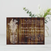 メイスンジャンプダークウッドプランク結婚式招待状 招待状 (スタンド正面)