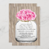メイスンジャンプピンクあじさい結婚式はHYD1を招く 招待状 (正面/裏面)