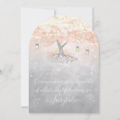 メイスンジャンプピーチピンクハートリーフツ結婚リー 招待状 (裏面)