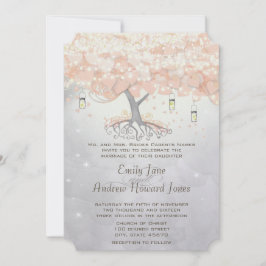 メイスンジャンプピーチピンクハートリーフツ結婚リー 招待状