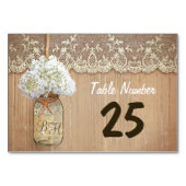 メイスンジャーとアジサイの田舎屋敷のナンバーカード テーブルナンバー (裏面)