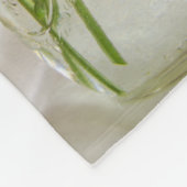 メイスンジャーとイエローデイジーカントリーウェディング フリースブランケット (角)