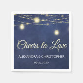 メイスンジャーとストリングラ結婚イト スタンダードカクテルナプキン (正面)