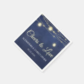 メイスンジャーとストリングラ結婚イト スタンダードカクテルナプキン (角)