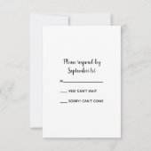 メイスンジャーとデイジーカントリーウェディングRSVPカード 出欠カード (裏面)