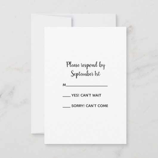 メイスンジャーとデイジーカントリーウェディングRSVPカード 出欠カード (裏面)