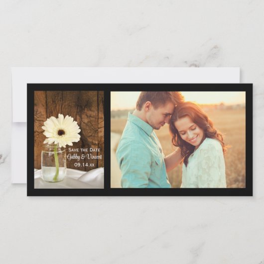 メイスンジャーとデイジー国の結婚式の日付を保存 セーブザデート (正面)