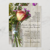 メイスンジャーとバラ写真結婚撮影式 招待状 (正面/裏面)