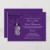 メイスンジャーとホタルの結婚式招待状 インビテーションポストカード (正面/裏面)