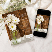 メイスンジャーとホワイトデイジーカントリーベビーシャワー 招待状