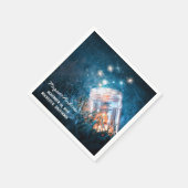 メイスンジャーと青いホタル結婚ズ スタンダードカクテルナプキン (角)