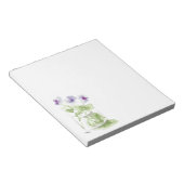 メイスンジャーに入ったラベンダーの水の色のスミレ ノートパッド (アングル)