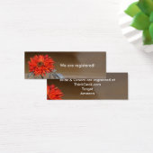 メイスンジャーのエンクロージャカードにオレンジ色の花 (デスク)