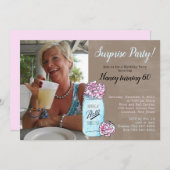 メイスンジャーのサプライズ誕生日パーティーの招待状 招待状 (正面/裏面)