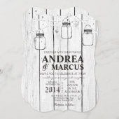 メイスンジャーのストリングライト5x7結婚式招待状 招待状 (正面/裏面)