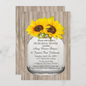 メイスンジャーのヒマワリのリハーサル夕日の花6 招待状 (正面/裏面)