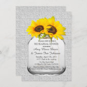 メイスンジャーのヒマワリのリハーサル夕日の花8 招待状 (正面/裏面)
