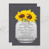メイスンジャーのヒマワリのリハーサル夕日7 招待状 (正面/裏面)