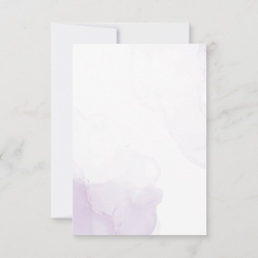 メイスンジャーのフローラに紫エレガントの花結婚 出欠カード (裏面)