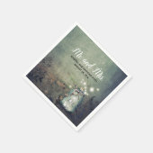 メイスンジャーのホタル素朴ラ結婚イト スタンダードカクテルナプキン (角)