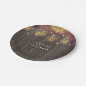 メイスンジャーのホタル素朴ラ結婚イト ペーパープレート (アングル)