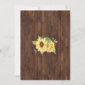 メイスンジャーの国のシックな性別ひまわりの花を明かす 招待状 (裏面)