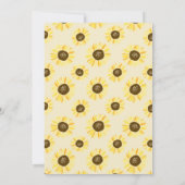 メイスンジャーの夏バプテスマの黄色のひまわり 招待状 (裏面)