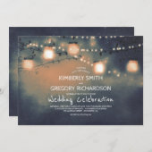 メイスンジャーの弦のライトスターリーナイト結婚ズ 招待状 (正面/裏面)